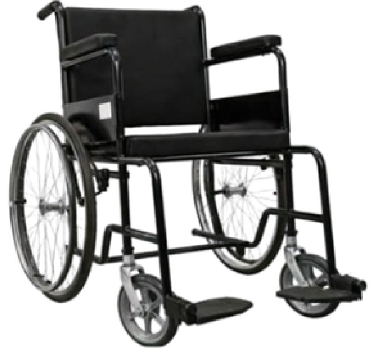 Fixed Wheel Chair MS Powder Coated — Model AV-WCMF